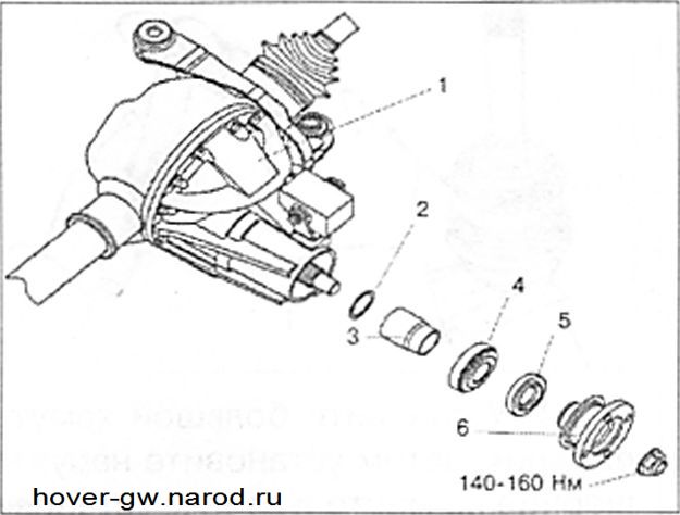 Схема переднего моста ховер н5 дизель